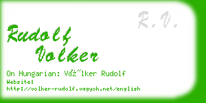 rudolf volker business card